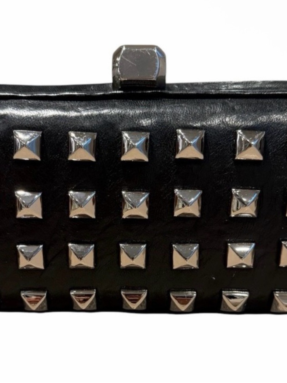 Rebecca Minkoff Black Studded Evening Clutch & Dust Bag